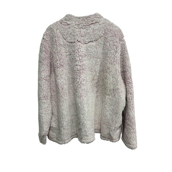 Time And Tru Plus Snow Tipped Pink Fleece Jacket With Half-Zip Sz 3X - Picture 2 of 10